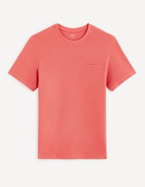 Ružové pánske bavlnené tričko Celio Gepopiff