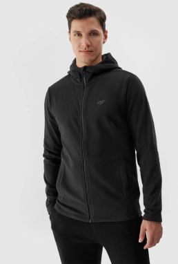 Men's Regular Hooded Fleece 4F - Black