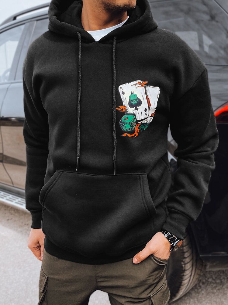 Men's black sweatshirt with Dstreet print