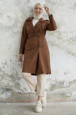 InStyle Minka opasok z potápačského semišu - hnedá