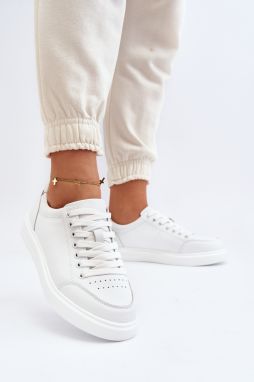 Women's Natural Leather White Dimpna Sneakers