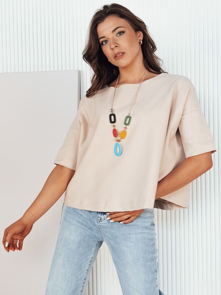 Women's oversize blouse BULS beige Dstreet