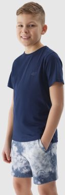 Boys' Plain T-Shirt 4F - Navy Blue