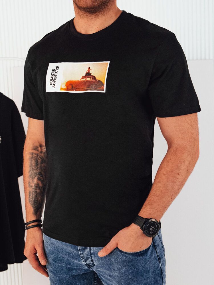 Men's T-shirt with black Dstreet print