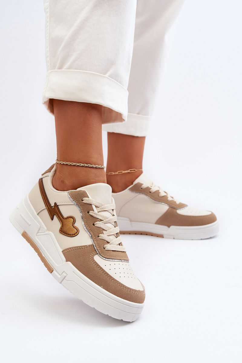 Women's Platform Sneakers Beige Zeparine