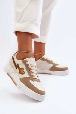 Women's Platform Sneakers Beige Zeparine