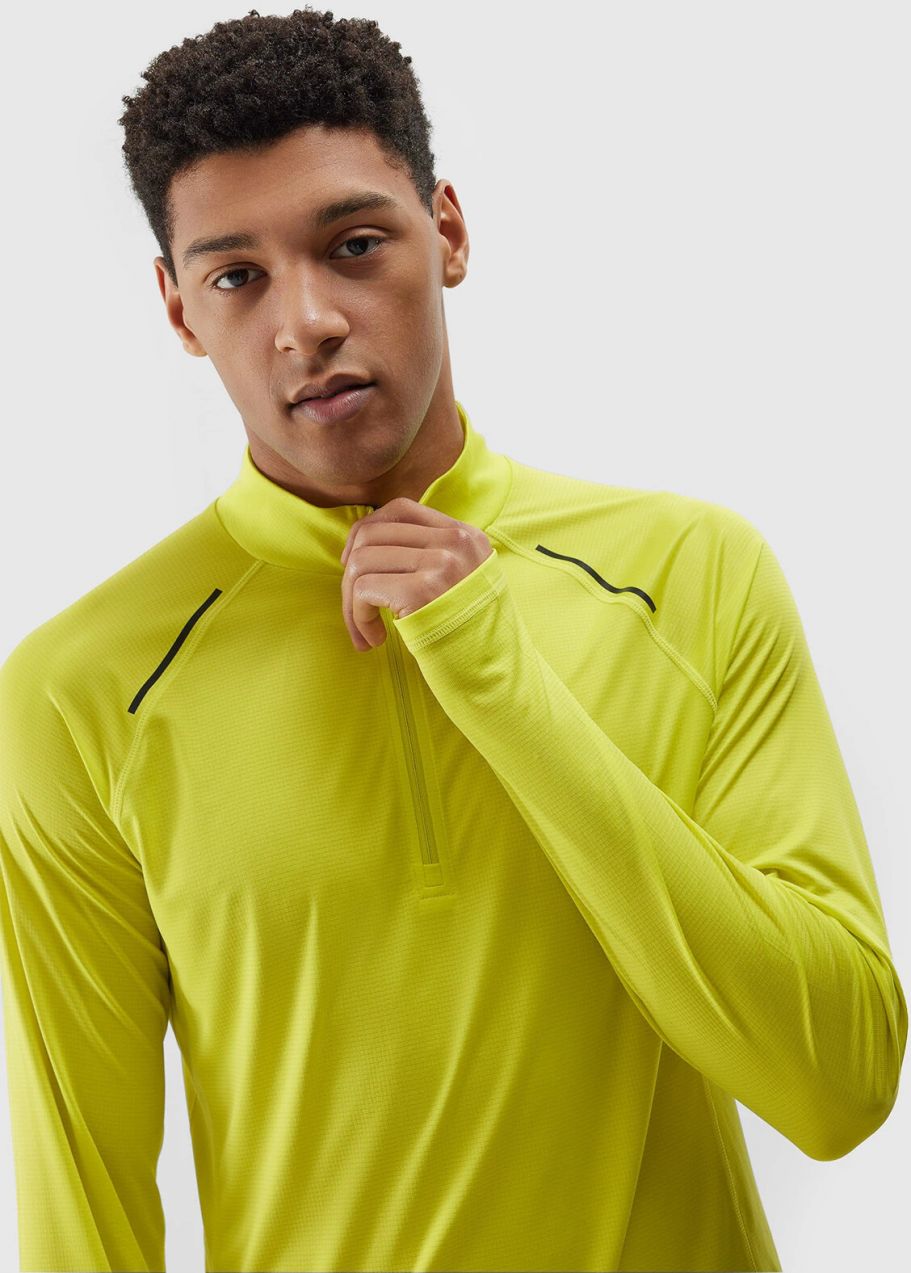 Men's Quick-Drying Long Sleeves T-Shirt 4F - Green