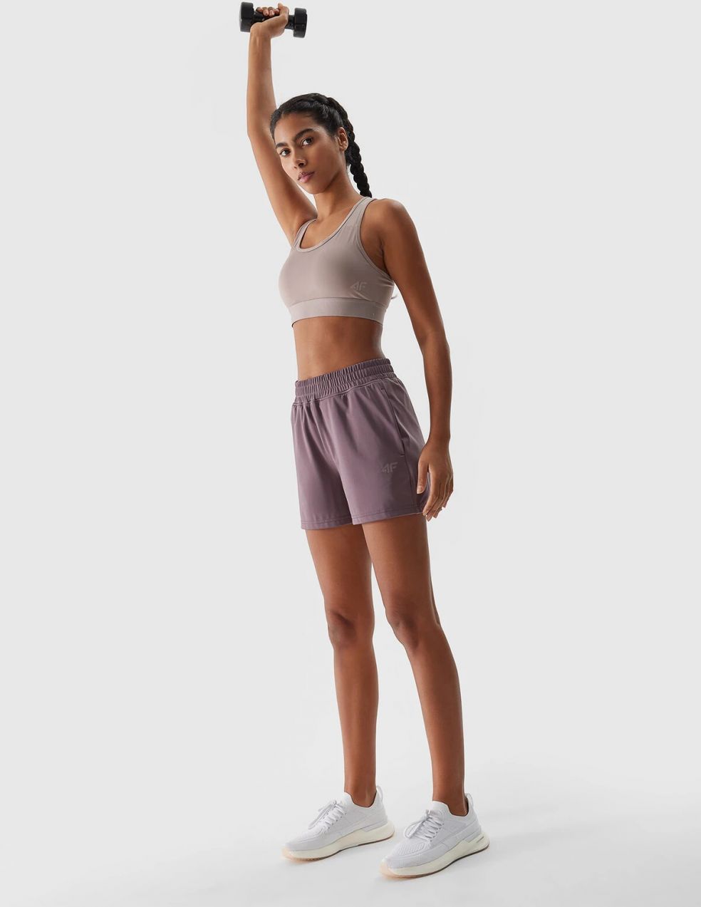 Women's 4F Quick Drying Sports Shorts - Light Brown