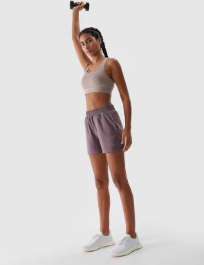 Women's 4F Quick Drying Sports Shorts - Light Brown