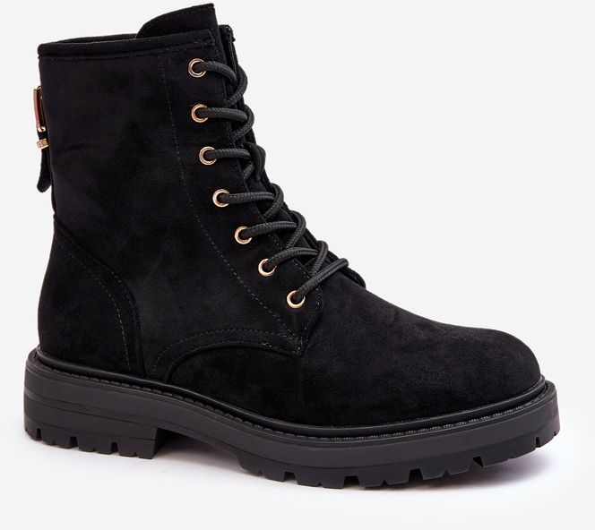 Women's Work Boots with Zipper Black Ninsuni