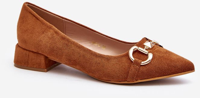 Camel Ethereum Suede Ballerinas with Pointed Toe