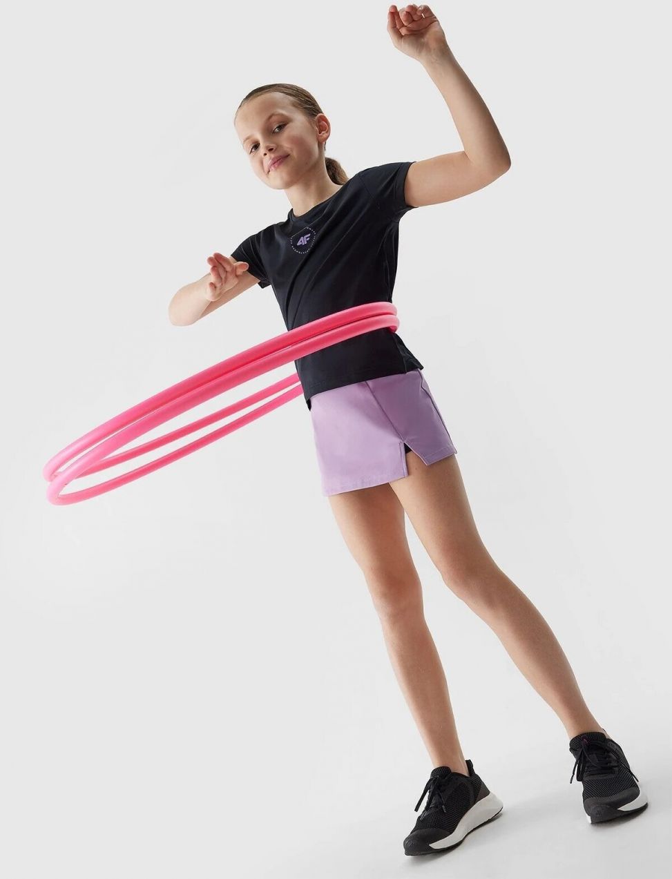 Girls' sports skirt 2in1 4F - purple