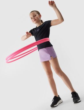 Girls' sports skirt 2in1 4F - purple