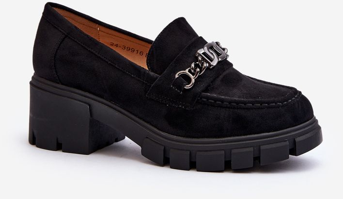 Black loafers with heels Eriella