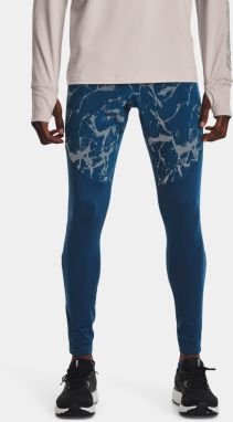 Modré pánske vzorované legíny Under Armour UA OUTRUN THE COLD TIGHT