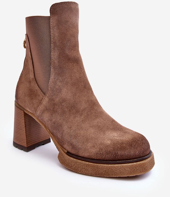 Suede Ankle Boots Brown Lemar Liresa