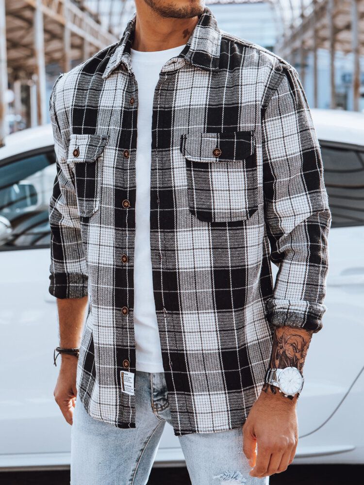 Men's Black Flannel Dstreet Shirt