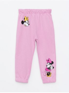 Tepláky pre dievčatká LC Waikiki s elastickým pásom a potlačou Minnie Mouse