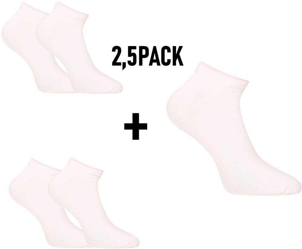 2.5BALENIE Ponožky Nedeto Nízke Bambusové Biele