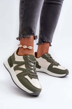 Women's sneakers made of eco leather, green Kaimans