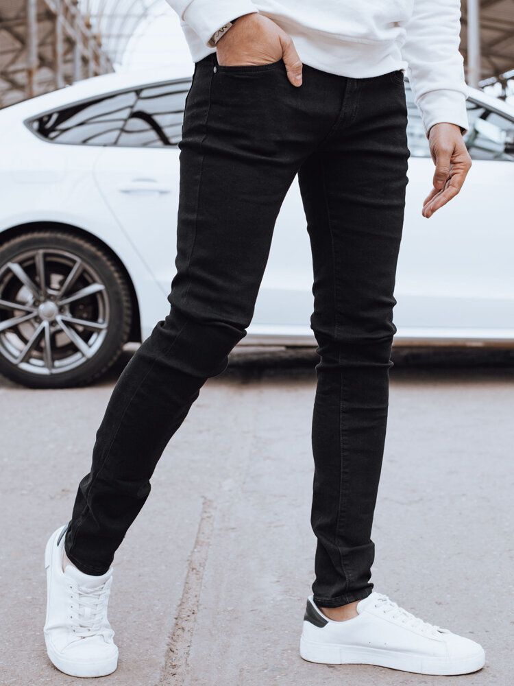 Men's Black Denim Dstreet Pants