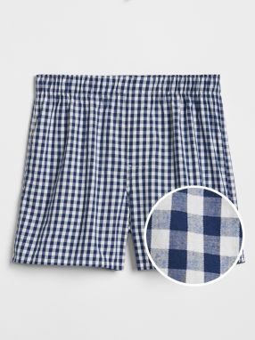 Modro-biele pánske kockované trenírky GAP