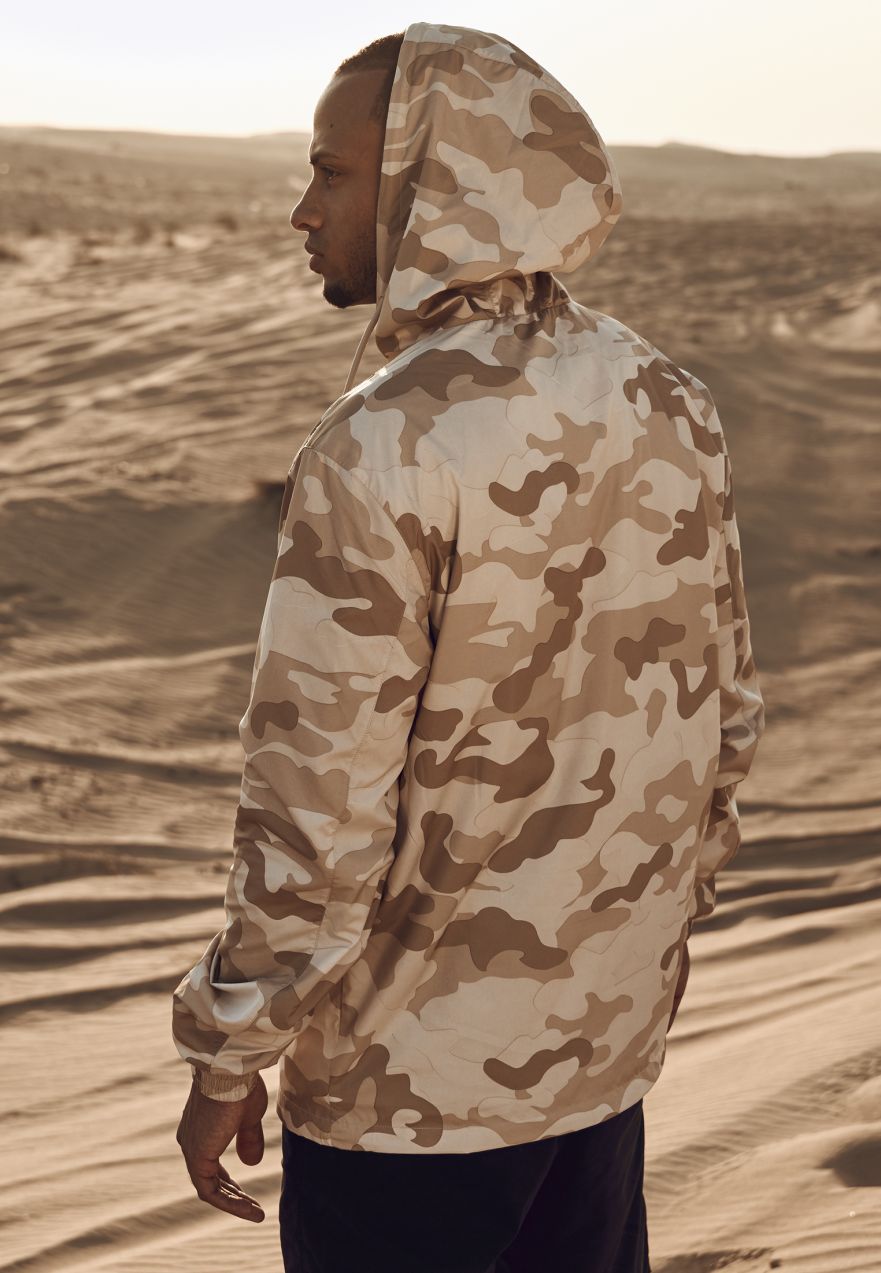 Camo Pull Over Windbreaker sandcamo