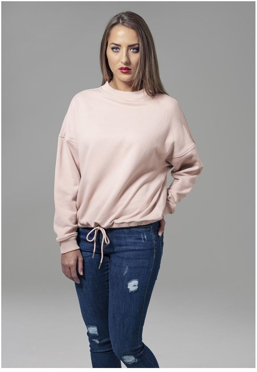 Ladies Oversized Crew Light Rose