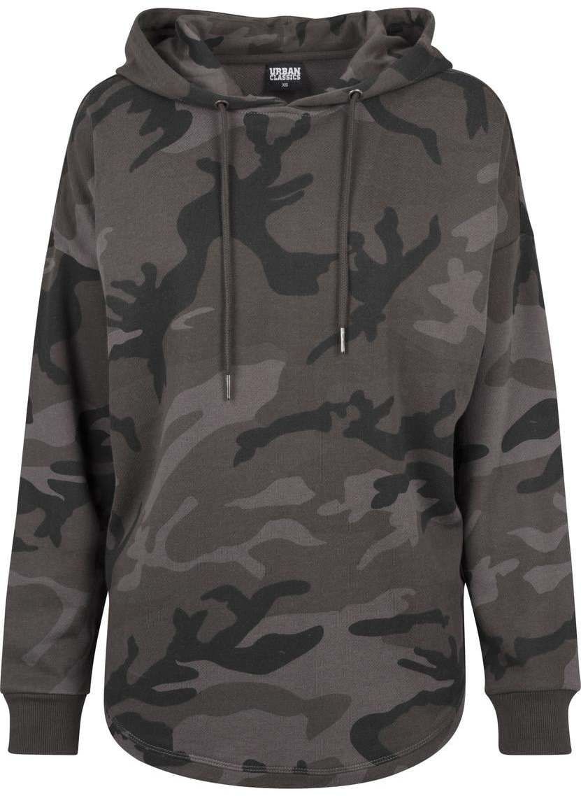 Women's Oversized Camo Hooded Dark Camo
