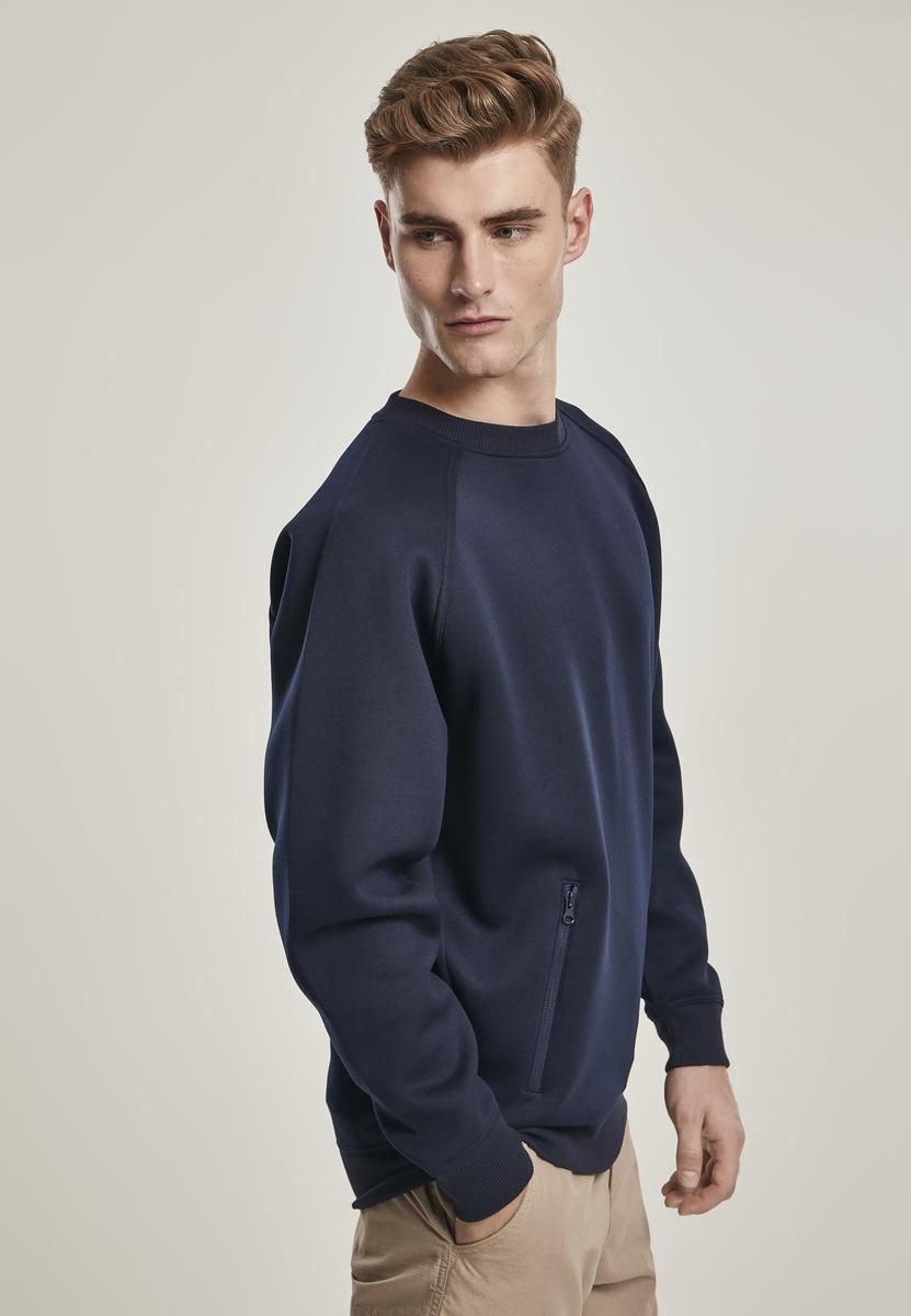 Raglan Zipper Pocket Crew Midnight Boat