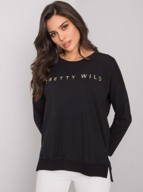 RUE PARIS Black blouse with inscription