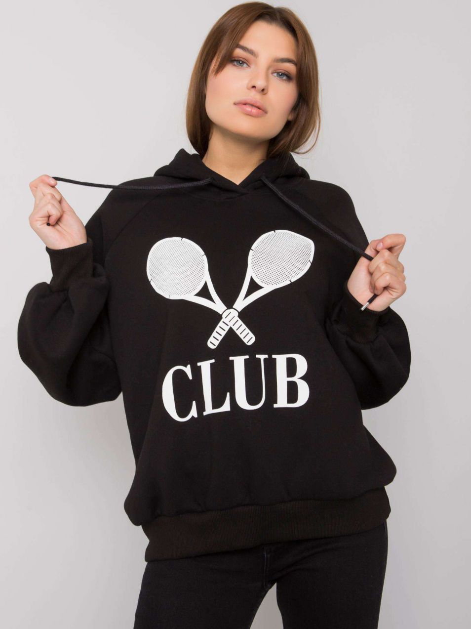 Black women's sweatshirt with print
