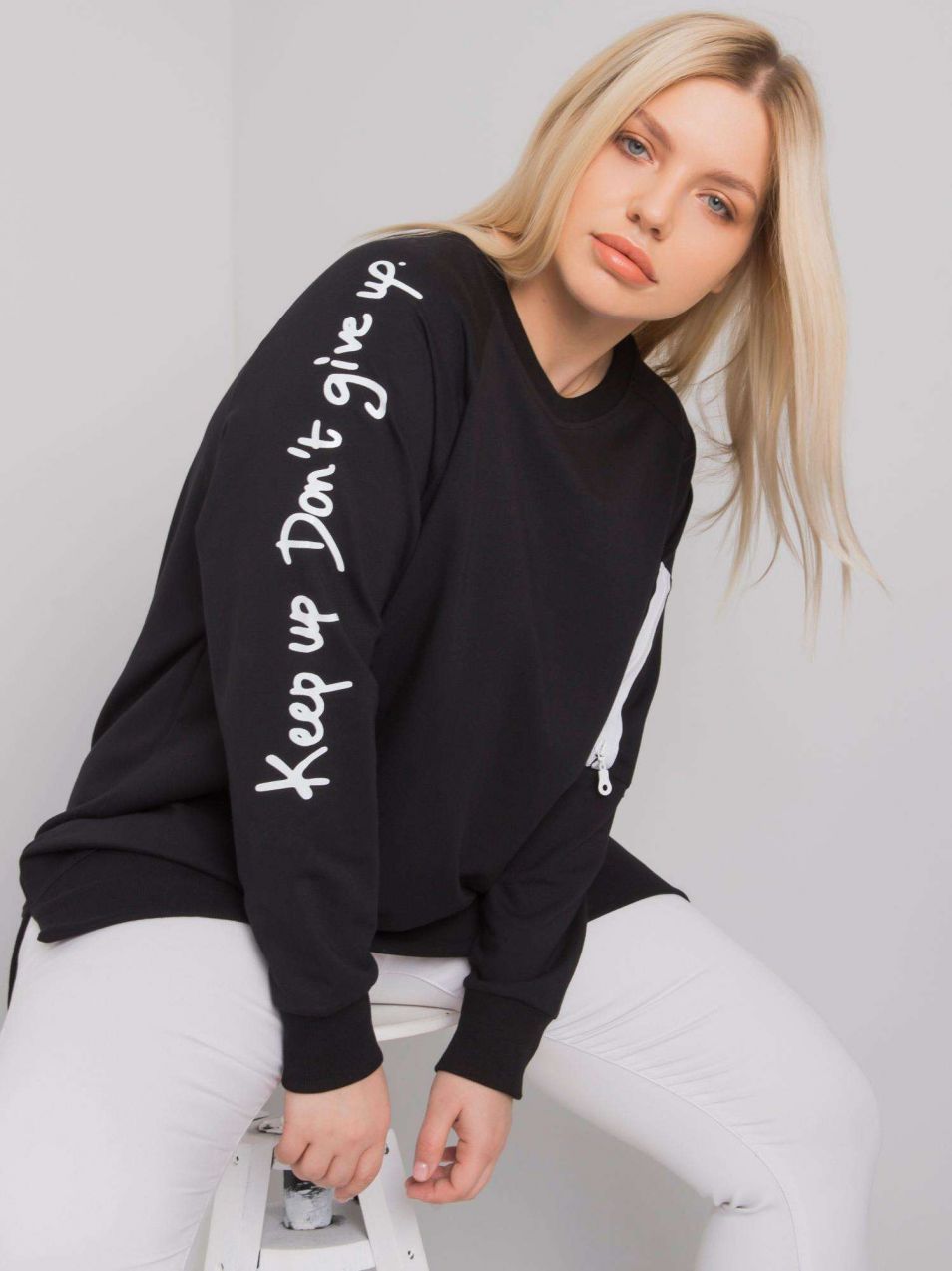 Women's black tunic plus size
