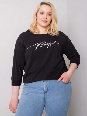 Lady's black blouse with inscription