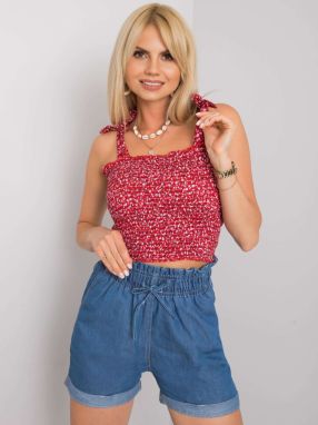 Red top with flowers by Thalia RUE PARIS