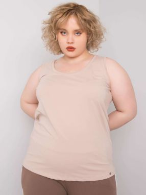 Beige cotton Keyla top plus size