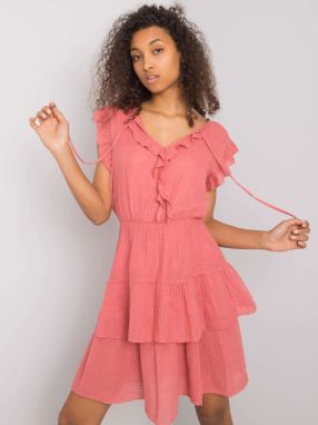 OCH BELLA Pink light dress with ruffles