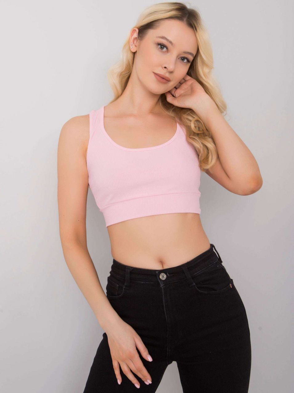 RUE PARIS Light pink short top