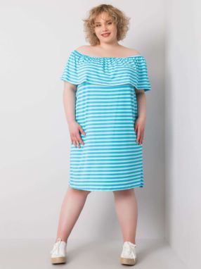 Annabel striped dress blue plus sizes