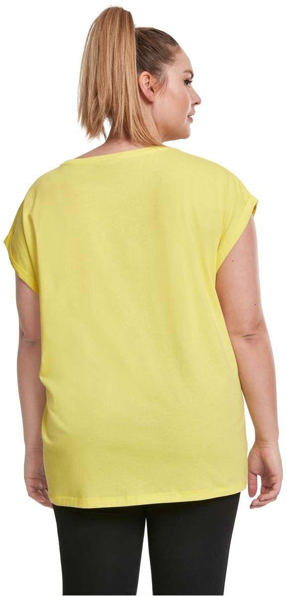 Women's T-shirt with extended shoulder bright yellow