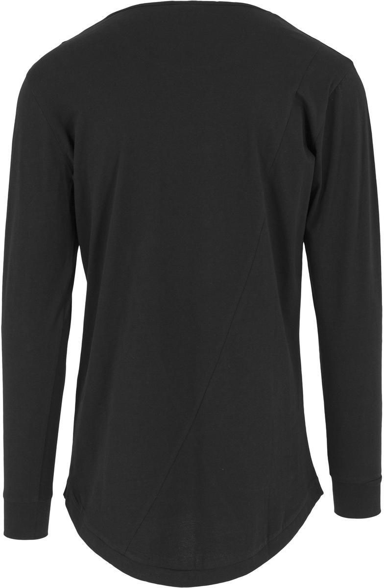 Long Shaped Fashion L/S T-Shirt Black