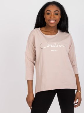 Casual, light beige cotton blouse