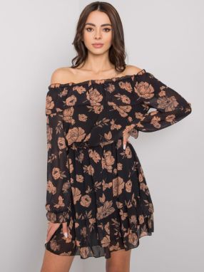 Black and camel Spanish dress with Briannon frills