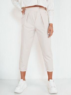 Women's trousers BAFROT, beige Dstreet