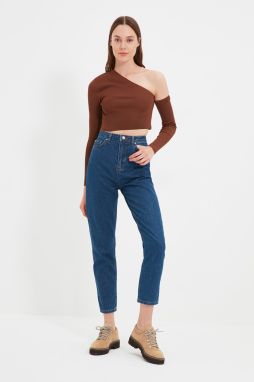 Trendyol Indigo vysoký vysoký pás Mom džínsy