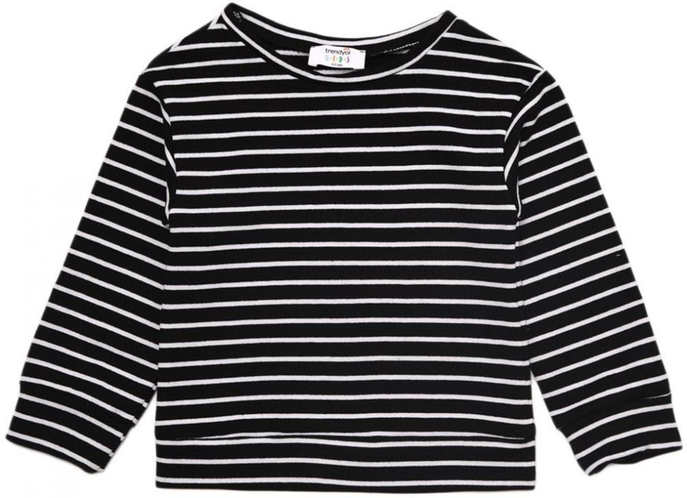 Trendyol čierna recyklovaná základná unisex pletená mikina