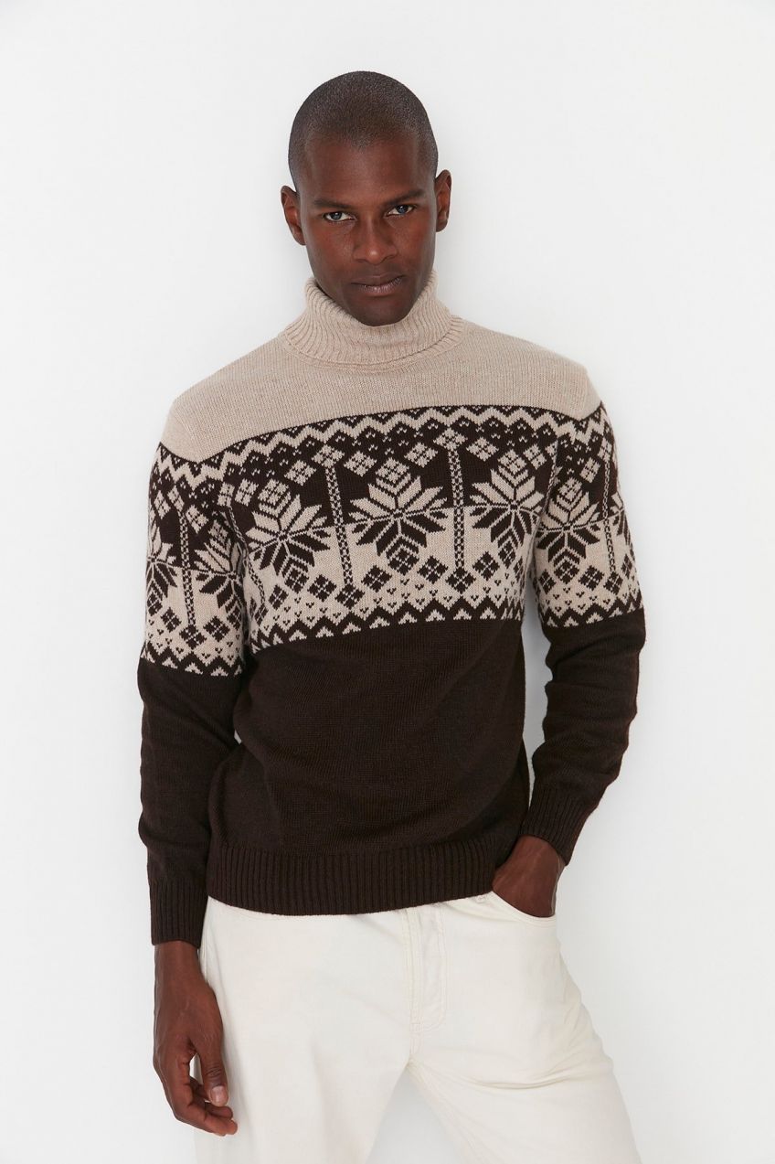 Pánsky sveter Trendyol Jacquard