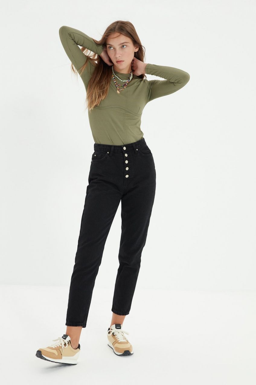 Dámske rifle Trendyol High Waist