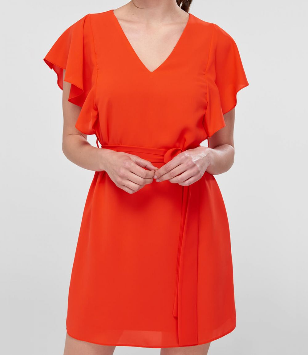Trendyol Pomegranate Binding Detailed Dress