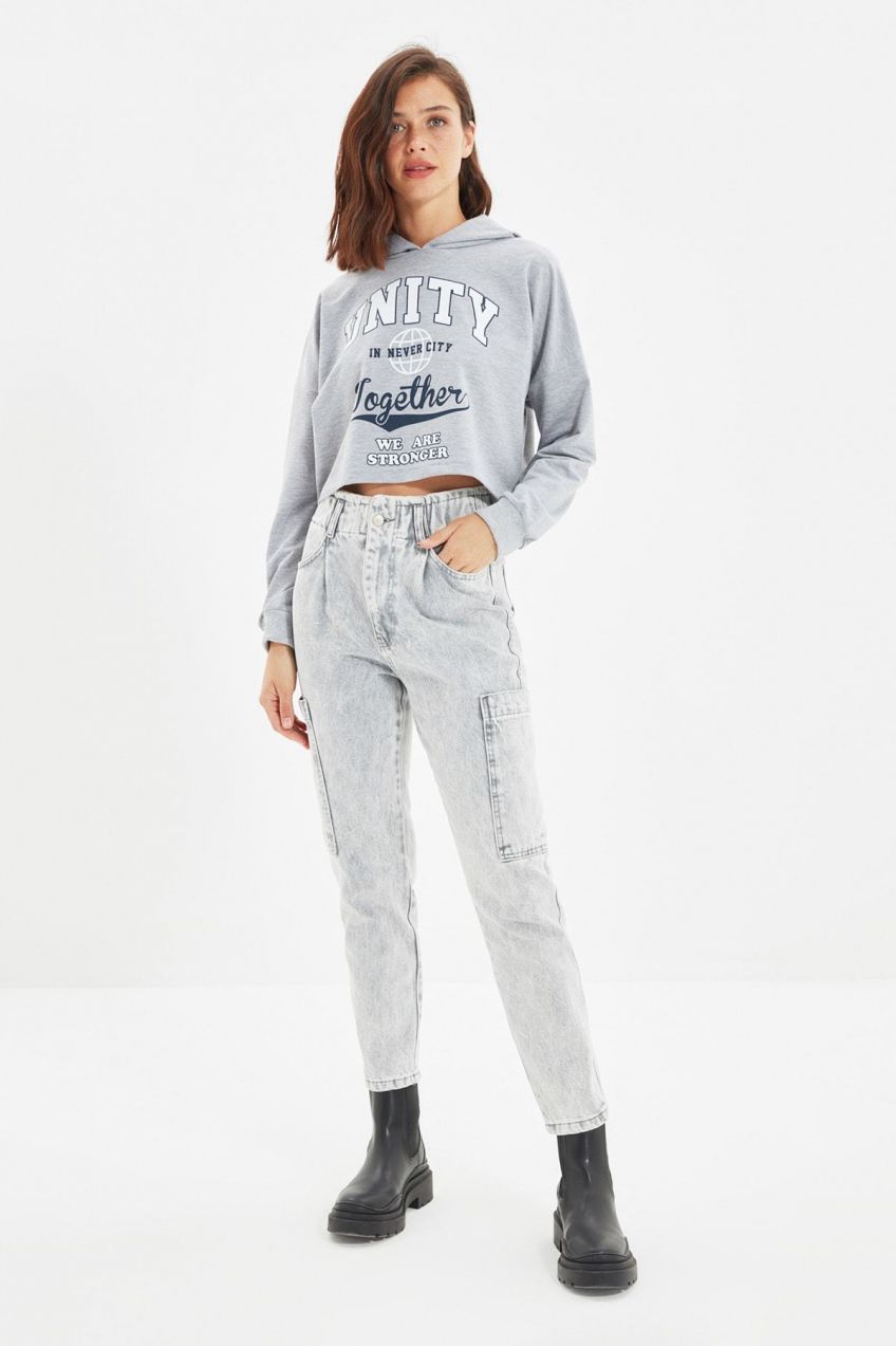 Trendyol Jeans - šedá - mama